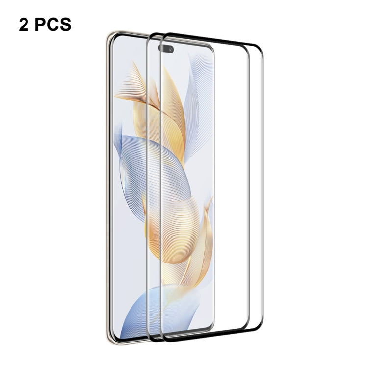 For Honor 90 Pro 2pcs ENKAY Hat-Prince 3D Curved Full Glue High Sense Tempered Glass Film by ENKAY