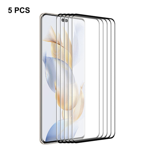 For Honor 90 Pro 5pcs ENKAY Hat-Prince 3D Curved Full Glue High Sense Tempered Glass Film by ENKAY