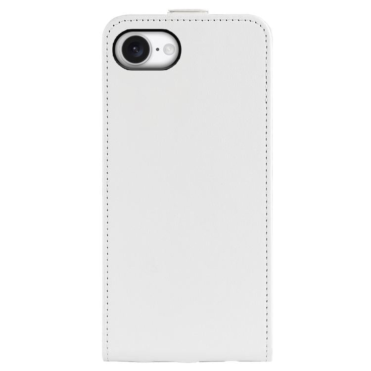 For iPhone 16e R64 Texture Single Vertical Flip Leather Phone Case(White) by bashfashion