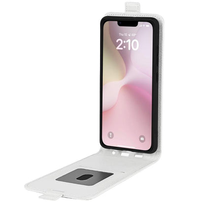For iPhone 16e R64 Texture Single Vertical Flip Leather Phone Case(White) by bashfashion