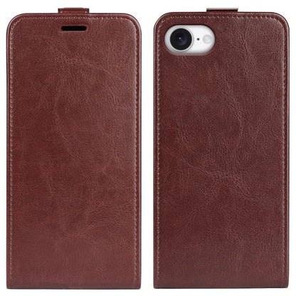 For iPhone 16e R64 Texture Single Vertical Flip Leather Phone Case(Brown) by bashfashion