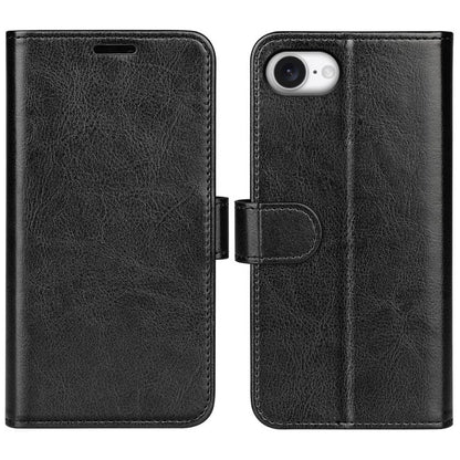 For iPhone 16e R64 Texture Horizontal Flip Leather Phone Case(Black) by bashfashion