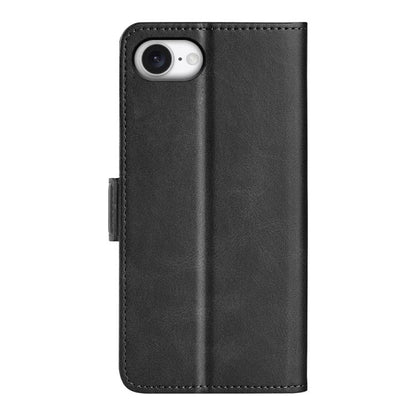For iPhone 16e Dual-side Magnetic Buckle Horizontal Flip Leather Phone Case(Black) by bashfashion