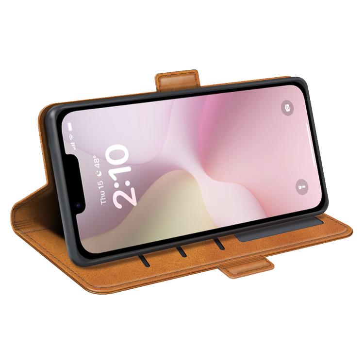 For iPhone 16e Dual-side Magnetic Buckle Horizontal Flip Leather Phone Case(Yellow) by bashfashion