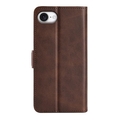 For iPhone 16e Dual-side Magnetic Buckle Horizontal Flip Leather Phone Case(Brown) by bashfashion