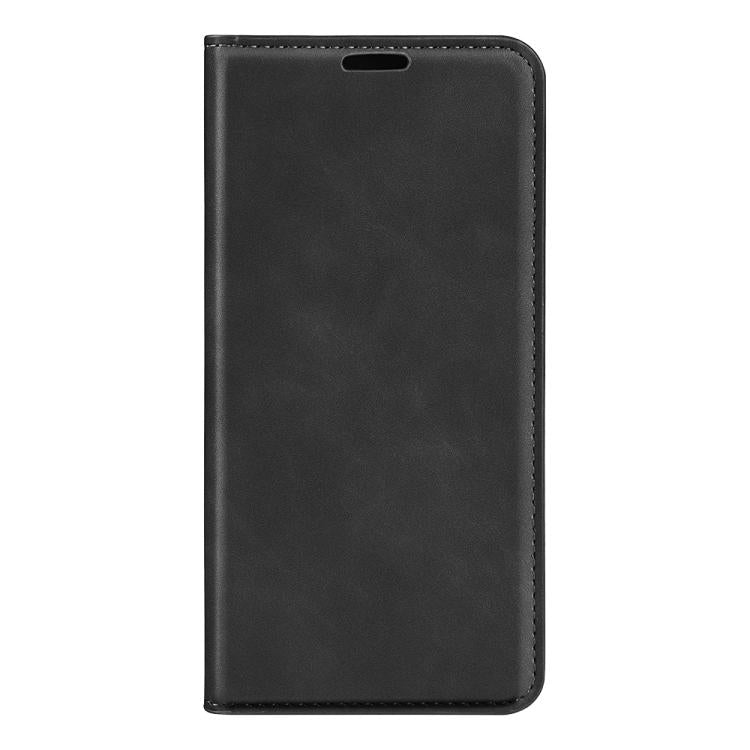For iPhone 16e Retro-skin Magnetic Suction Leather Phone Case(Black) by bashfashion
