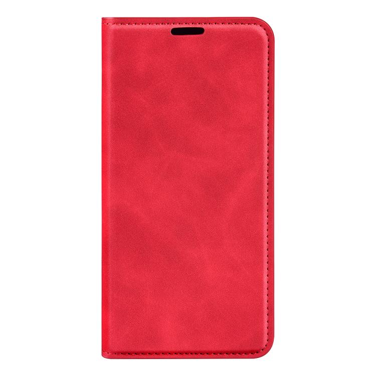For iPhone 16e Retro-skin Magnetic Suction Leather Phone Case(Red) by bashfashion