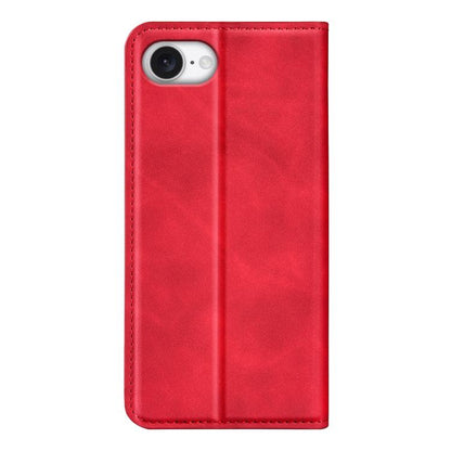 For iPhone 16e Retro-skin Magnetic Suction Leather Phone Case(Red) by bashfashion