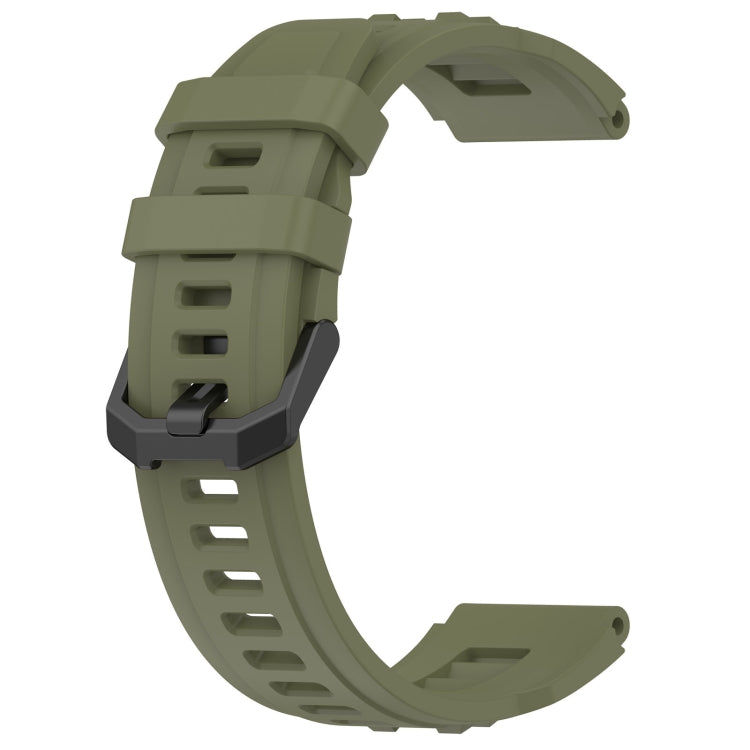 For Amazfit T-Rex Ultra Silicone Sports Watch Band(Dark Green) by bashfashion