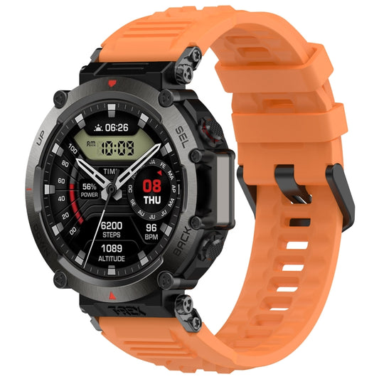 For Amazfit T-Rex Ultra Silicone Sports Watch Band(Orange) by bashfashion