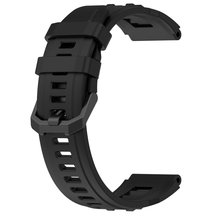 For Amazfit T-Rex Ultra Silicone Sports Watch Band(Black) by bashfashion