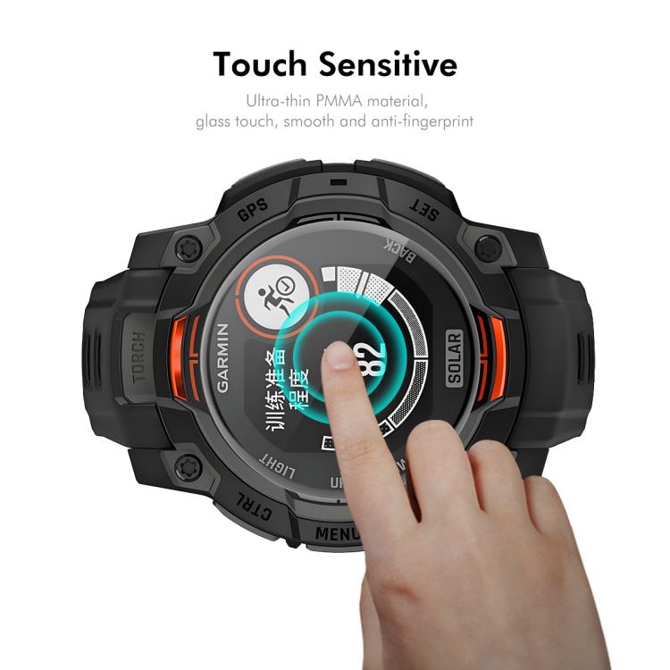 For Garmin Instinct 3 AMOLED / Solar 45mm ENKAY 3D Full Coverage Soft PC Edge PMMA HD Screen Protector Film by ENKAY