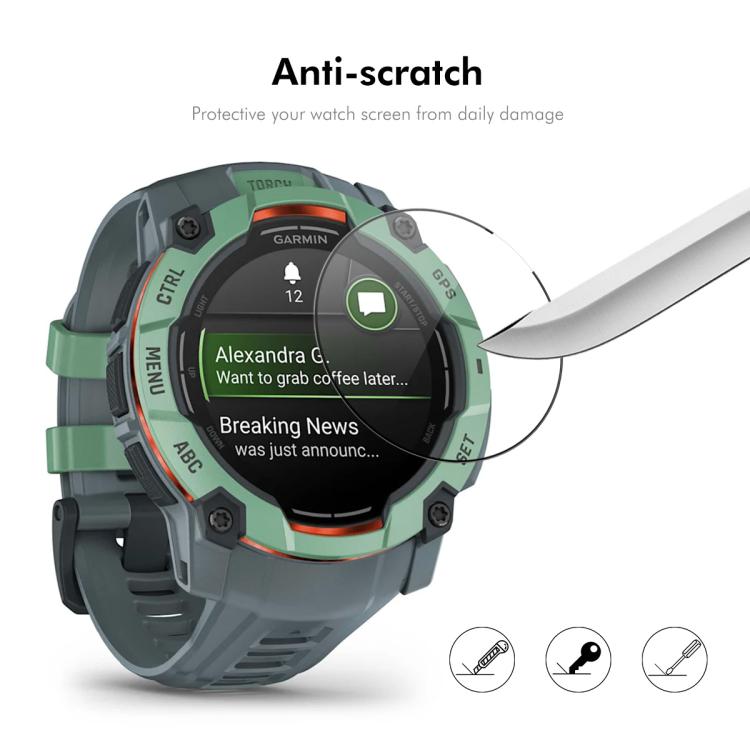 For Garmin Instinct 3 AMOLED / Solar 50mm ENKAY 3D Full Coverage Soft PC Edge PMMA HD Screen Protector Film by ENKAY