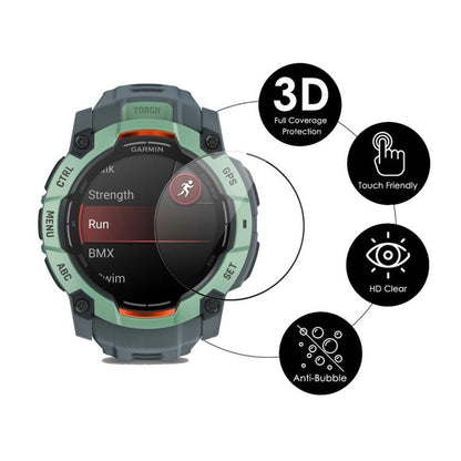 For Garmin Instinct 3 AMOLED / Solar 50mm 5pcs ENKAY 3D Full Coverage Soft PC Edge PMMA HD Screen Protector Film by ENKAY