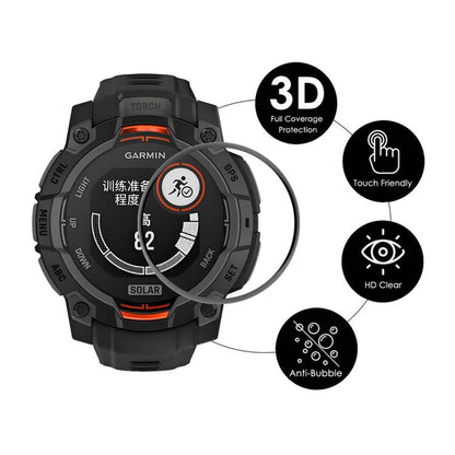 For Garmin Instinct E 45mm 10pcs ENKAY 3D Full Coverage Soft PC Edge PMMA HD Screen Protector Film by ENKAY