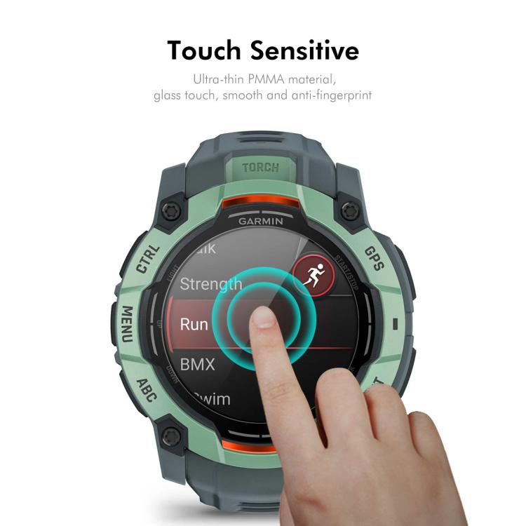 For Garmin Instinct 3 AMOLED / Solar 50mm 10pcs ENKAY 3D Full Coverage Soft PC Edge PMMA HD Screen Protector Film by ENKAY