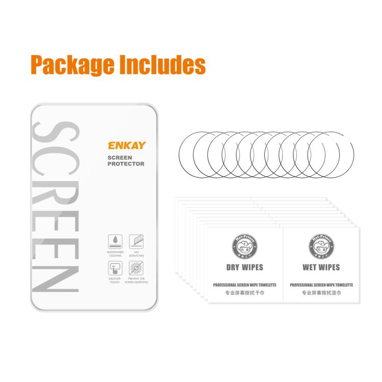 For Garmin Instinct 3 AMOLED / Solar 50mm 10pcs ENKAY 3D Full Coverage Soft PC Edge PMMA HD Screen Protector Film by ENKAY