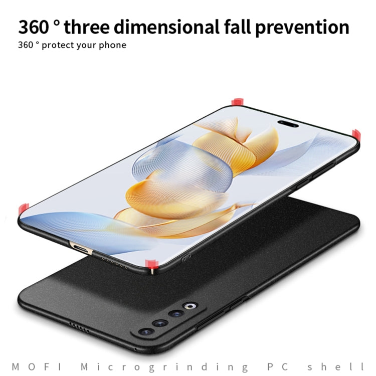 For Honor 90 Pro MOFI Fandun Series Frosted PC Ultra-thin All-inclusive Phone Case(Black) by MOFI