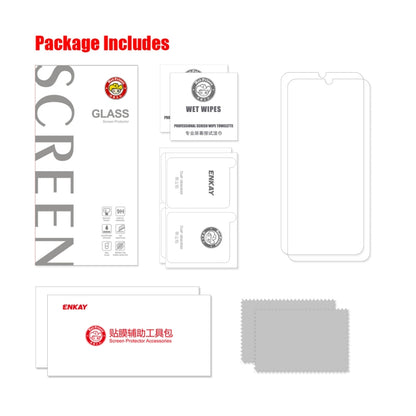 For Huawei Nova Y71 / Enjoy 60 2pcs ENKAY 0.26mm 9H 2.5D High Aluminum-silicon Tempered Glass Film by ENKAY