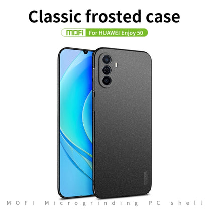 For Huawei Enjoy 50 / nova Y70 Plus MOFI Fandun Series Frosted PC Ultra-thin All-inclusive Phone Case(Green) by MOFI