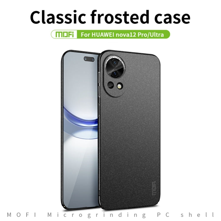 For Huawei nova 12 Pro / 12 Ultra MOFI Fandun Series Frosted PC Ultra-thin All-inclusive Phone Case(Green) by MOFI