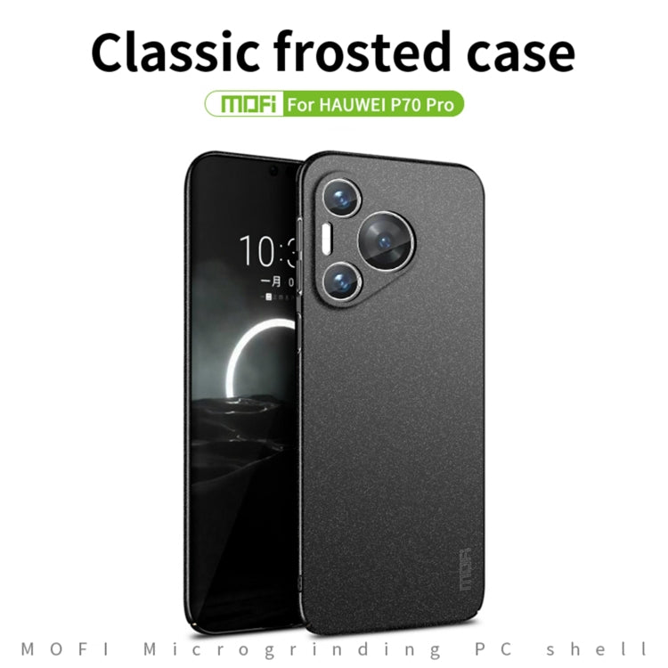 For Huawei Pura 70 Pro MOFI Fandun Series Frosted PC Ultra-thin All-inclusive Phone Case(Black) by MOFI