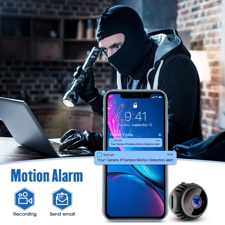 W8 Mini Camera HD 1080P Night Vision Battery Video Surveillance Wifi Smart Home Camera(White) by bashfashion