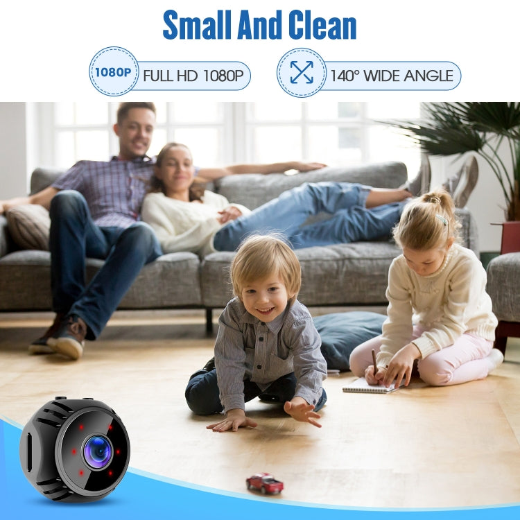 W8 Mini Camera HD 1080P Night Vision Battery Video Surveillance Wifi Smart Home Camera(Black) by bashfashion