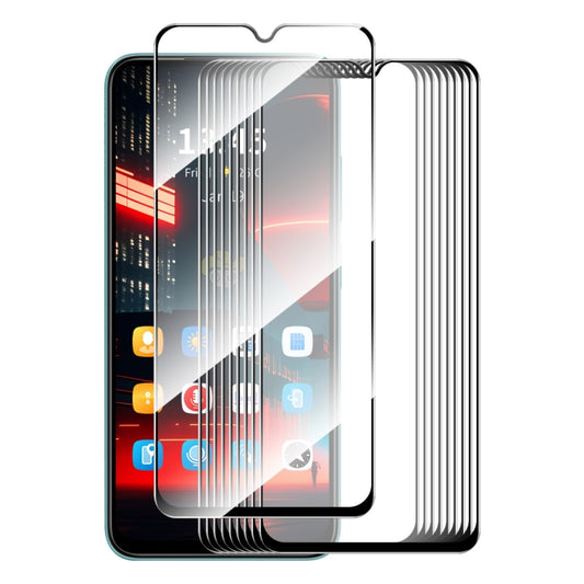 For ZTE Nubia Neo 5G 10pcs ENKAY Hat-Prince Full Glue High Aluminum-silicon Tempered Glass Film by ENKAY