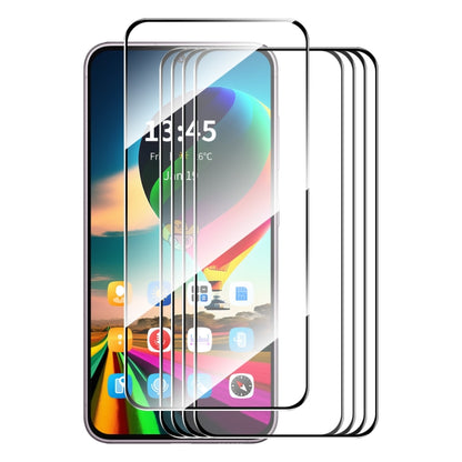 For Honor 300 5pcs ENKAY Hat-Prince Full Glue High Aluminum-silicon Tempered Glass Film by ENKAY