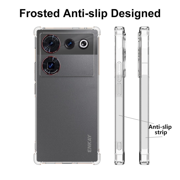 For ZTE Nubia Z50 Ultra 5G ENKAY Transparent TPU Shockproof Phone Case with Glass Film by ENKAY