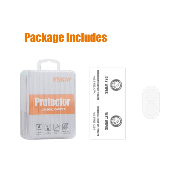 For iPhone 16 / 16 Plus ENKAY Hat-Prince 9H Rear Camera Lens Tempered Glass Film by ENKAY