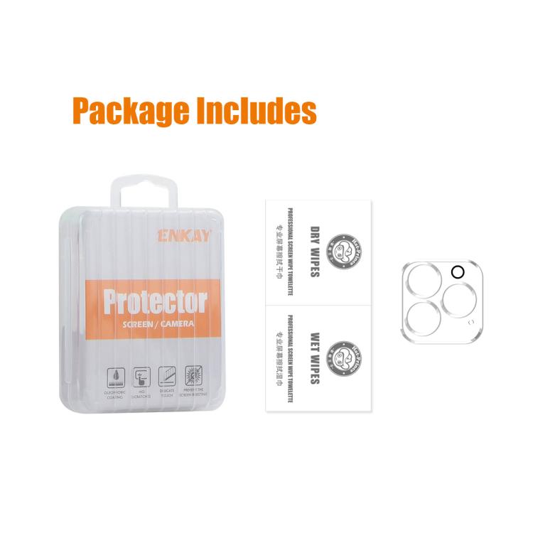 For iPhone 16 Pro / 16 Pro Max ENKAY Hat-Prince 9H Rear Camera Lens Tempered Glass Film by ENKAY