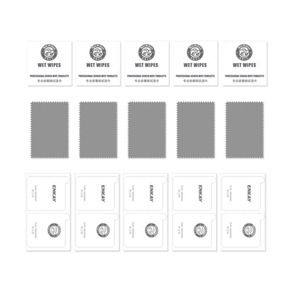 For iPhone 15 Plus 5pcs ENKAY Full Glue High Aluminum-silicon Tempered Glass Film by ENKAY