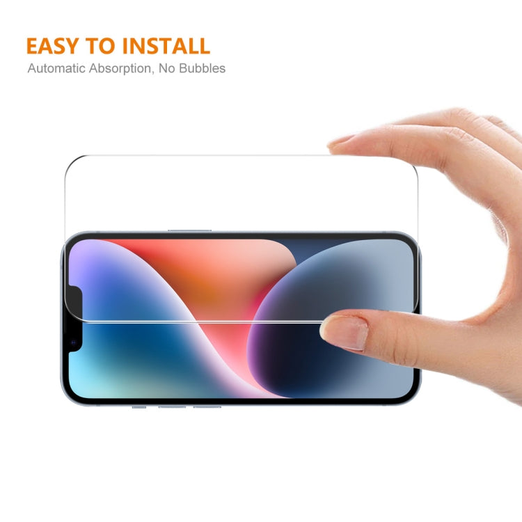 For iPhone 15 Plus 10pcs ENKAY 0.26mm 9H 2.5D High Aluminum-silicon Tempered Glass Film by ENKAY