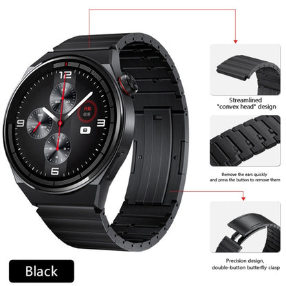 For Huawei Watch GT Runner Titanium Alloy Quick Release Watch Band(Black) by bashfashion