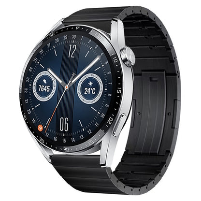 For Huawei Watch GT3 46mm Titanium Alloy Quick Release Watch Band(Black) by bashfashion