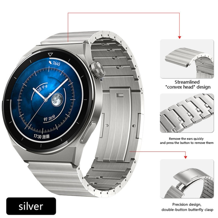 For Huawei Watch 3 Titanium Alloy Quick Release Watch Band(Silver) by bashfashion