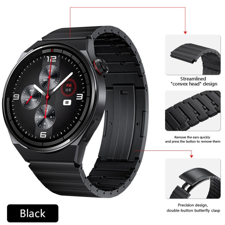 For Huawei Watch GT 2e Titanium Alloy Quick Release Watch Band(Black) by bashfashion
