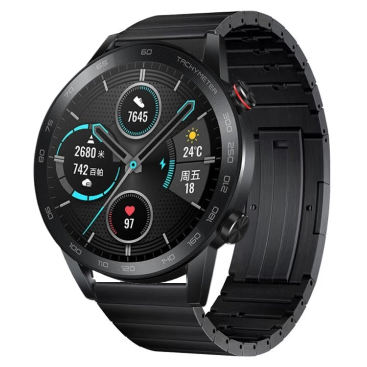 For Honor Magic Watch 2 46mm Titanium Alloy Quick Release Watch Band(Black) by bashfashion