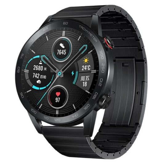 For Honor Magic Watch 2 46mm Titanium Alloy Quick Release Watch Band(Black) by bashfashion