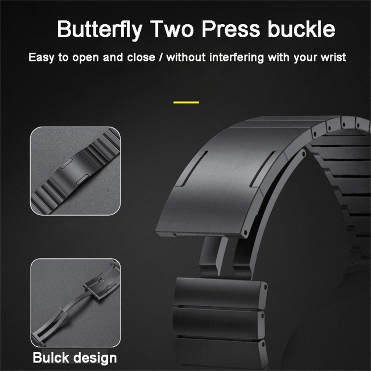 For Huawei Watch GT 42mm / 46mm Titanium Alloy Quick Release Watch Band(Black) by bashfashion
