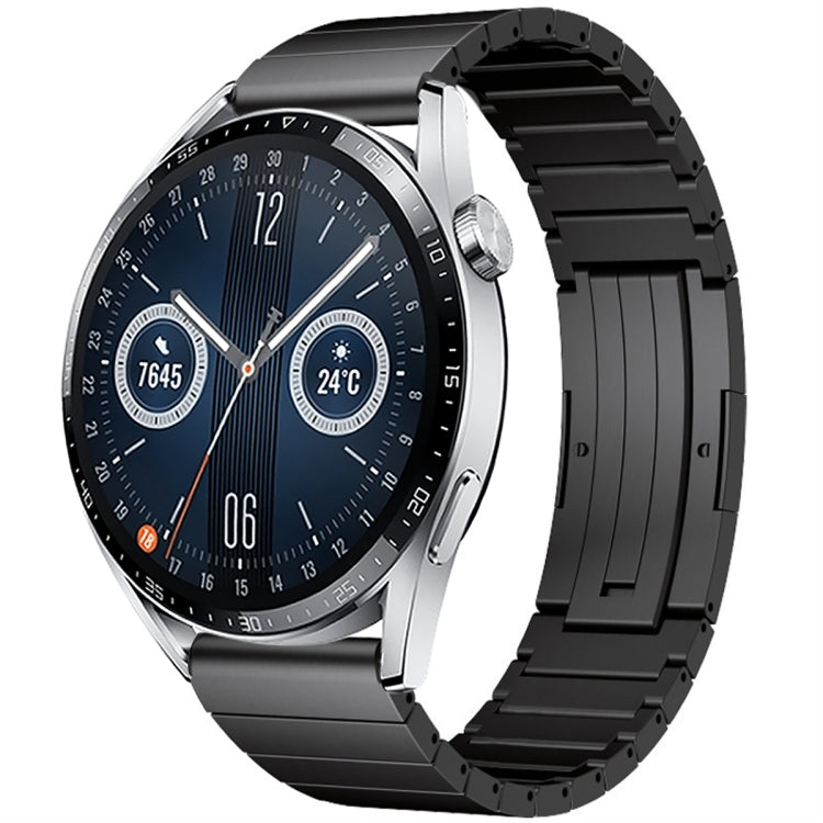 For Huawei Watch GT 3 46mm One Bead Titanium Alloy Watch Band(Black) by bashfashion