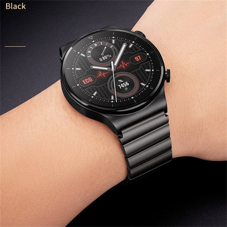 For Huawei Watch GT Runner One Bead Titanium Alloy Watch Band(Black) by bashfashion