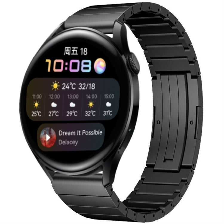For Huawei Watch 3 One Bead Titanium Alloy Watch Band(Black) by bashfashion