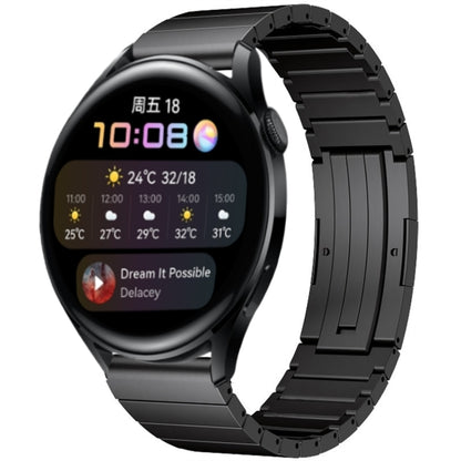 For Huawei Watch 3 One Bead Titanium Alloy Watch Band(Black) by bashfashion