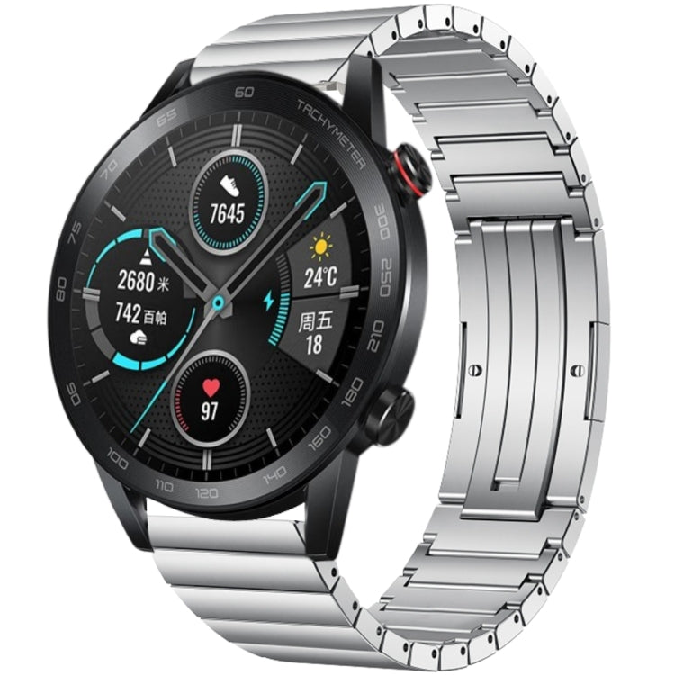 For Honor Magic Watch 2 46mm One Bead Titanium Alloy Watch Band(Silver) by bashfashion