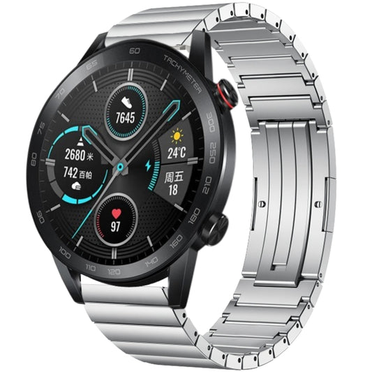 For Honor Magic Watch 2 46mm One Bead Titanium Alloy Watch Band(Silver) by bashfashion