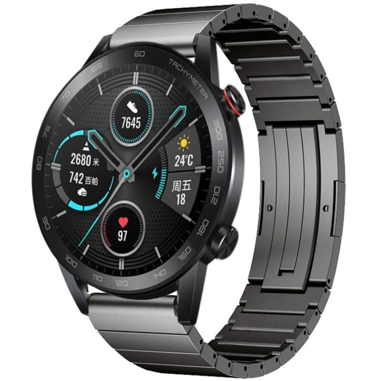 For Honor Magic Watch 2 46mm One Bead Titanium Alloy Watch Band(Gray) by bashfashion