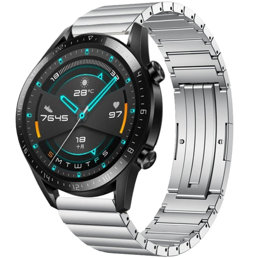 For Huawei Watch GT 2 46mm One Bead Titanium Alloy Watch Band(Silver) by bashfashion